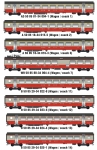 L.S. Models MW2108AC - H0 - 8-tlg. Set Personenwagen Swiss Express, SBB, Ep. IV - AC